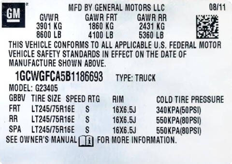 2011 Chevrolet Express 2500