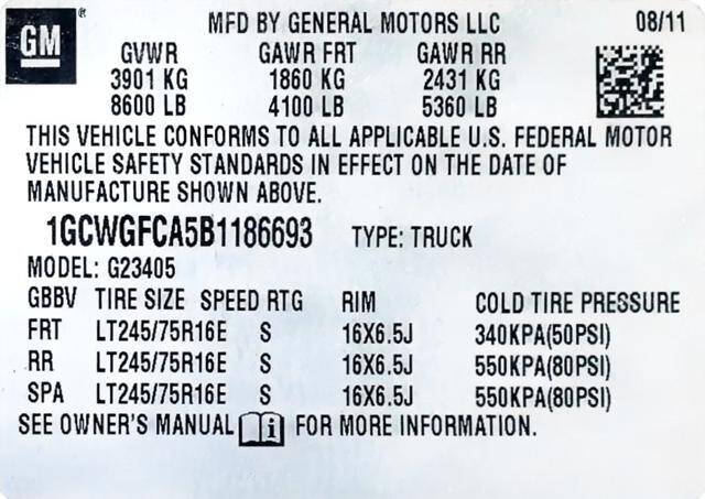 2011 Chevrolet Express 2500