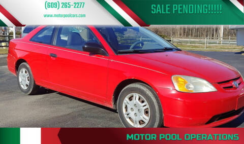 2001 Honda Civic for sale at Motor Pool Operations in Hainesport NJ