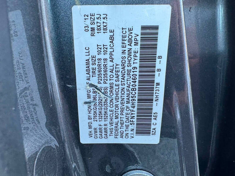 2012 Honda Pilot Touring