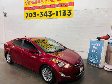 2015 Hyundai Elantra for sale at Virginia Fine Cars in Chantilly VA