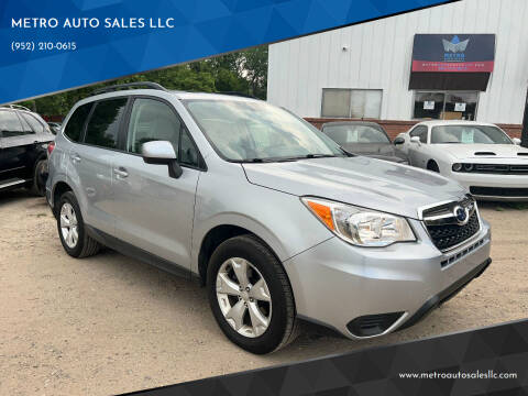 2015 Subaru Forester for sale at METRO AUTO SALES LLC in Lino Lakes MN