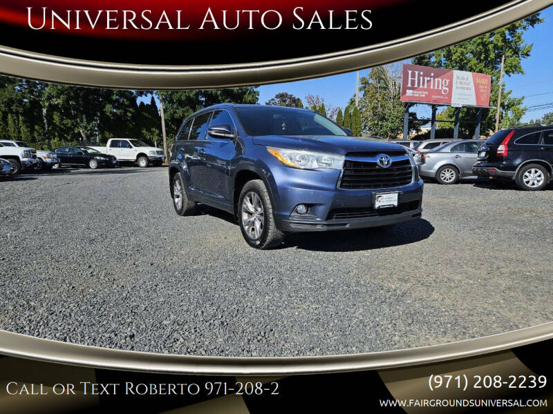 2014 Toyota Highlander for sale at Universal Auto Sales in Salem OR