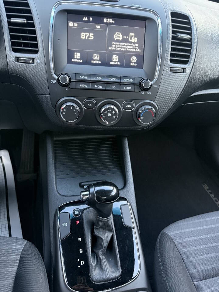 Black 2017 Kia Forte S S 4dr Sedan 19
