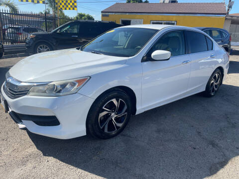 2016 Honda Accord for sale at JR'S AUTO SALES in Pacoima CA