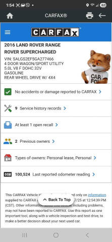 2016 Land Rover Range Rover Supercharged
