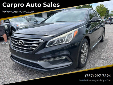 2015 Hyundai Sonata for sale at Carpro Auto Sales in Chesapeake VA
