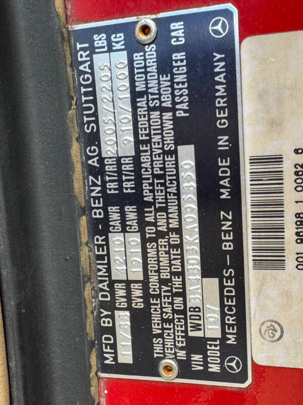 1989 Mercedes-Benz 560-Class 560 SL