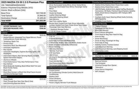 2025 Mazda CX-50 2.5 S Premium Plus