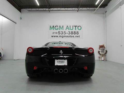 2013 Ferrari 458 Italia for sale at MGM Auto in San Antonio, TX