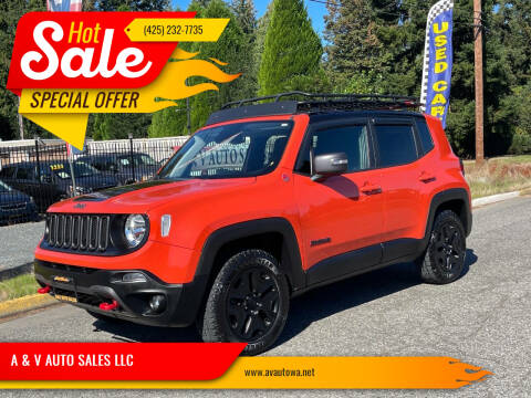 2018 Jeep Renegade for sale at A & V AUTO SALES LLC in Marysville WA