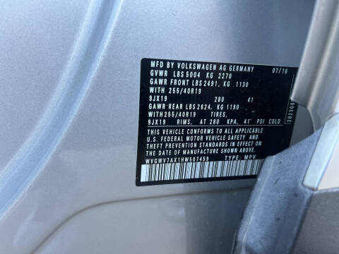 2017 Volkswagen Tiguan 2.0T SEL 4Motion