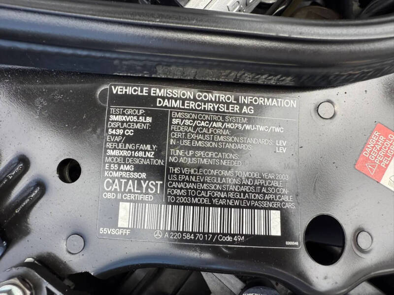 2003 Mercedes-Benz E-Class E 55 AMG