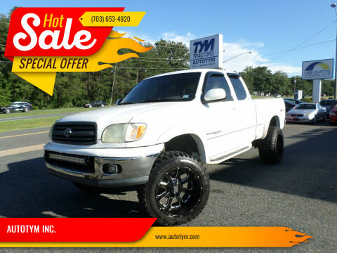 2002 Toyota Tundra for sale at AUTOTYM INC. in Fredericksburg VA