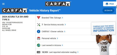 2024 Acura TLX SH-AWD Type S