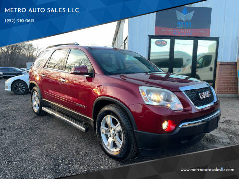 2008 GMC Acadia for sale at METRO AUTO SALES LLC in Lino Lakes MN