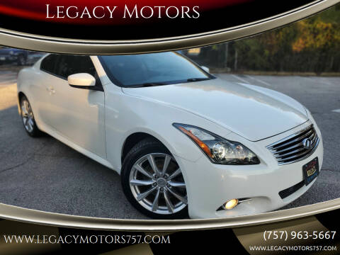 2012 Infiniti G37 Coupe for sale at Legacy Motors in Norfolk VA