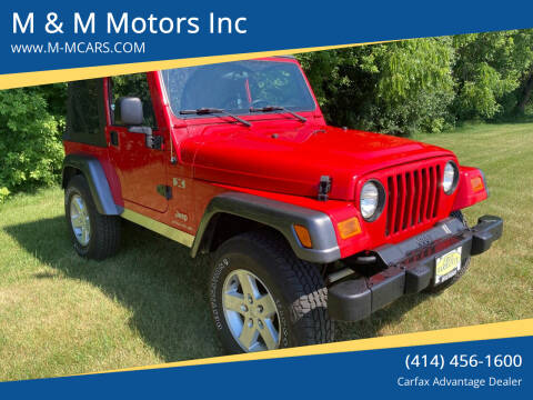 2003 Jeep Wrangler for sale at M & M Motors Inc in West Allis WI