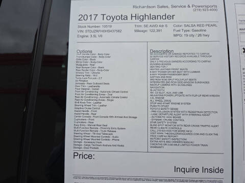 2017 Toyota Highlander SE