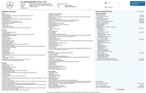 2017 Mercedes-Benz S-Class S 550