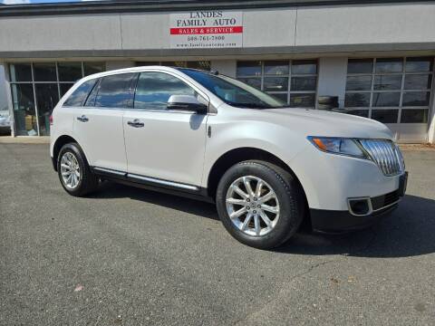 2013 Lincoln MKX for sale at Landes Family Auto Sales in Attleboro MA