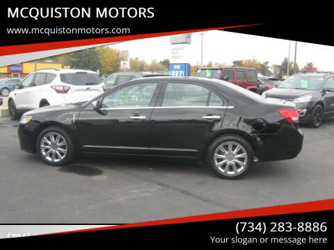 2012 Lincoln MKZ for sale at MCQUISTON MOTORS in Wyandotte MI