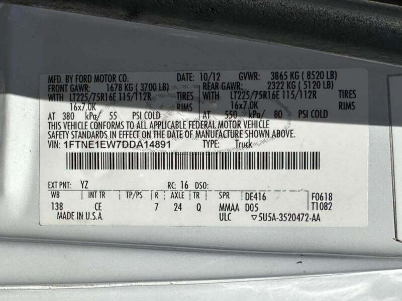 2013 Ford E-Series E-150