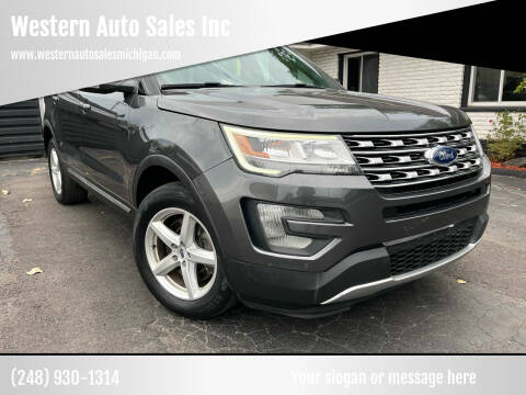 2016 Ford Explorer for sale at Western Auto Sales Inc in Farmington Hills MI