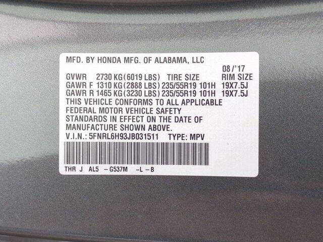 2018 Honda Odyssey Elite