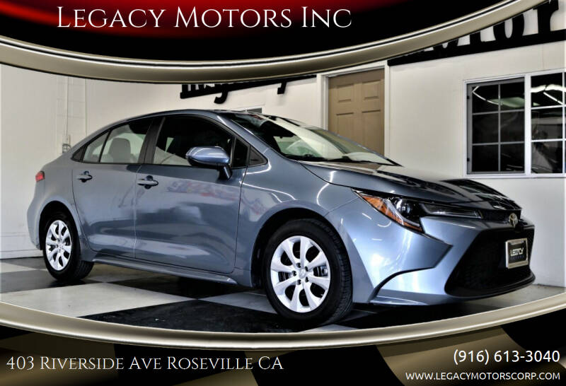 2020 Toyota Corolla for sale at Legacy Motors Inc in Roseville CA