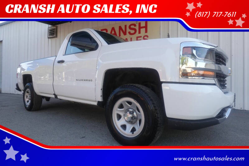 2016 Chevrolet Silverado 1500 for sale at CRANSH AUTO SALES, INC in Arlington TX