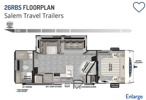 2023 SHOW PRICING!!! Forest River Salem 26RBS for sale at McDowell RV Sales, Inc in North Branch MI