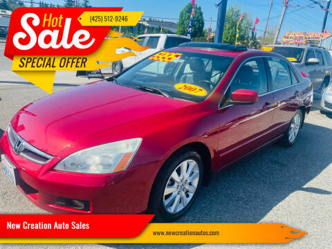 2007 Honda Accord for sale at New Creation Auto Sales in Everett WA