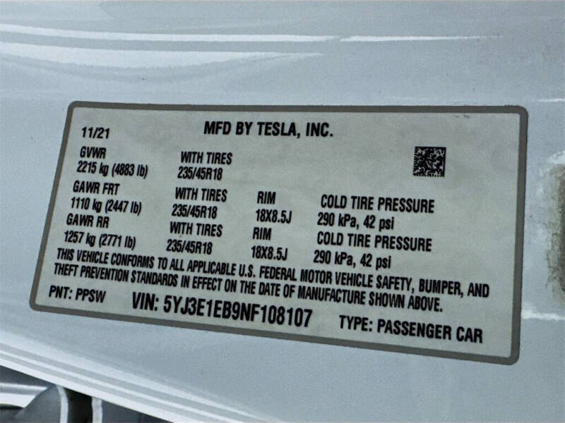 2022 Tesla Model 3 Long Range