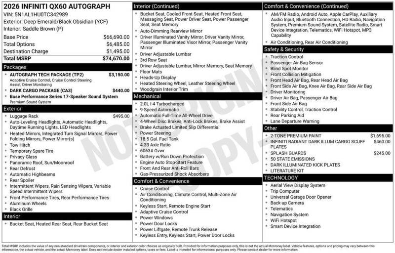 2026 Infiniti QX60 Autograph