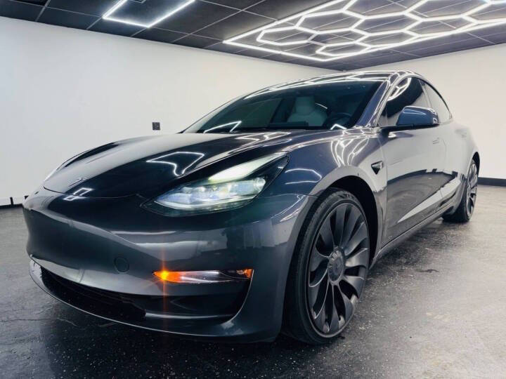 Gray 2023 Tesla Model 3 Performance AWD Performance 4dr Sedan 2