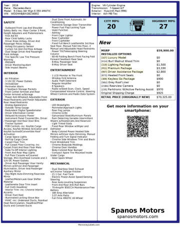 2016 Mercedes-Benz E-Class E 350 4MATIC