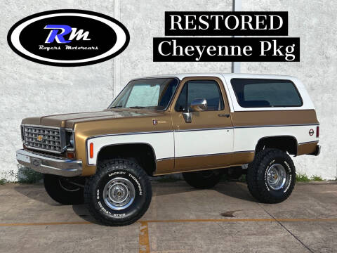 1976 Chevrolet K5 Blazer Cheyenne for sale at ROGERS MOTORCARS in Houston TX