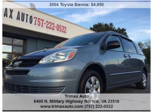 2004 Toyota Sienna for sale at Trimax Auto Group in Norfolk VA