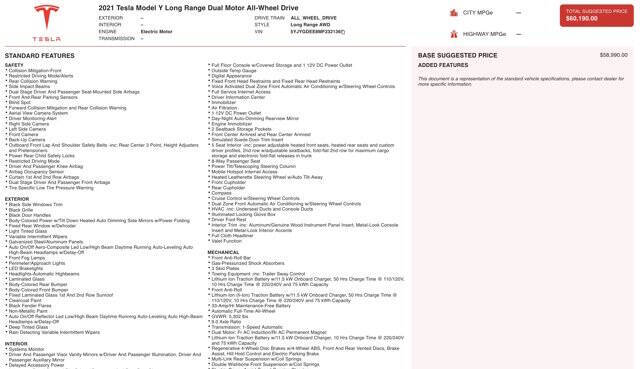 2021 Tesla Model Y Long Range