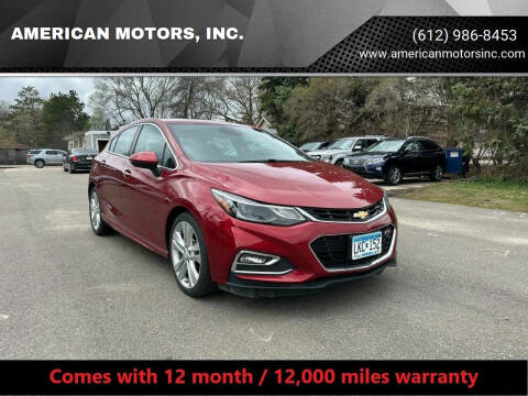 2018 Chevrolet Cruze for sale at AMERICAN MOTORS, INC. in Farmington MN