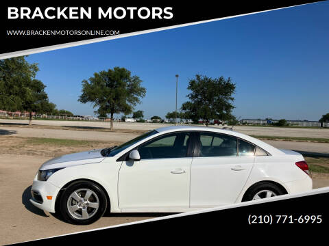 2015 Chevrolet Cruze for sale at BRACKEN MOTORS in San Antonio TX