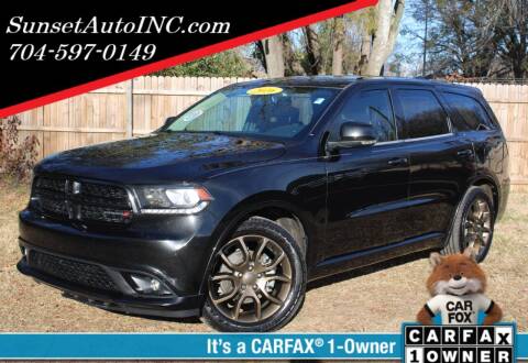 2016 Dodge Durango for sale at Sunset Auto in Charlotte NC