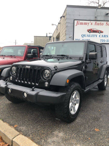 2015 Jeep Wrangler Unlimited for sale at Jimmys Auto Sales in North Providence RI