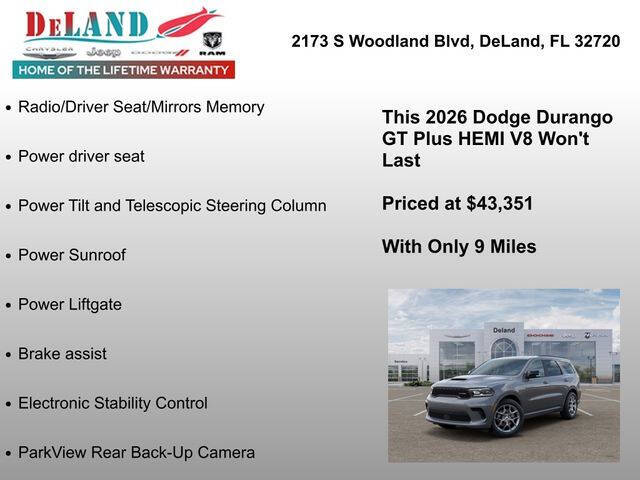2026 Dodge Durango GT HEMI Plus