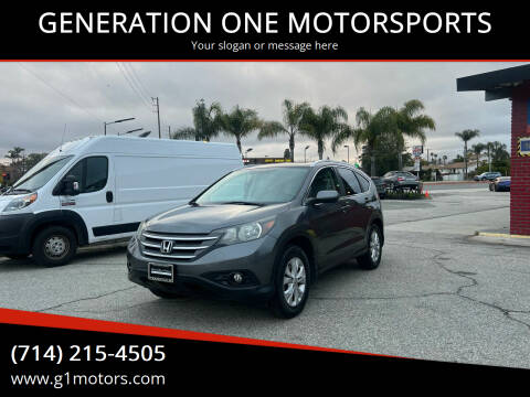 2013 Honda CR-V for sale at GENERATION ONE MOTORSPORTS in La Habra CA