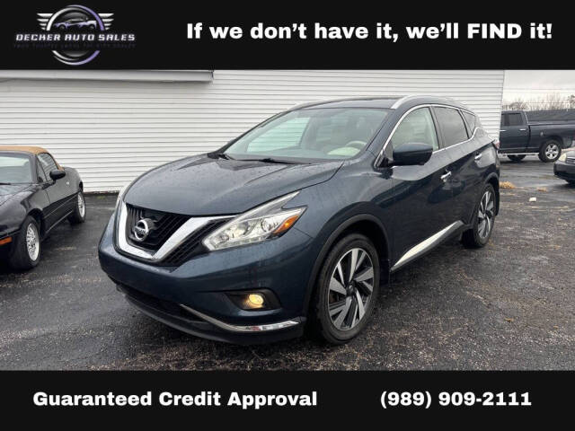 2018 Nissan Murano for sale at DECKER AUTO SALES in Bay City, MI