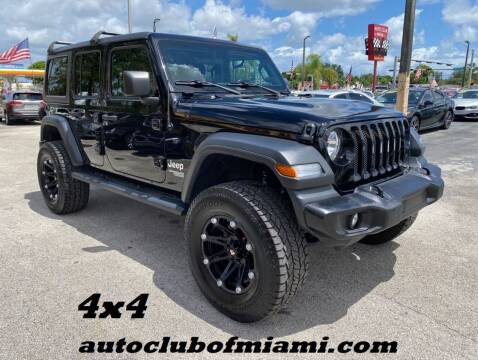 2019 Jeep Wrangler Unlimited for sale at AUTO CLUB OF MIAMI, INC in Miami FL