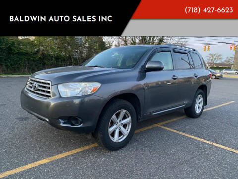 2010 Toyota Highlander for sale at Baldwin Auto Sales Inc in Baldwin NY