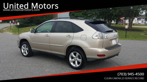 2004 Lexus RX 330 for sale at United Motors in Fredericksburg VA